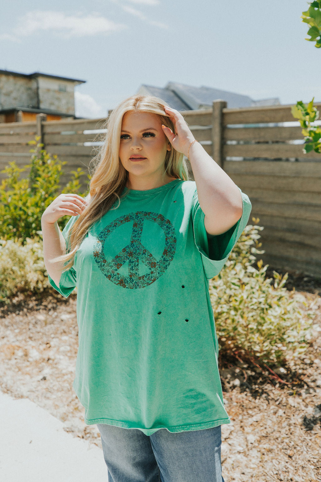 Peace Sign Evergreen Graphic Tee