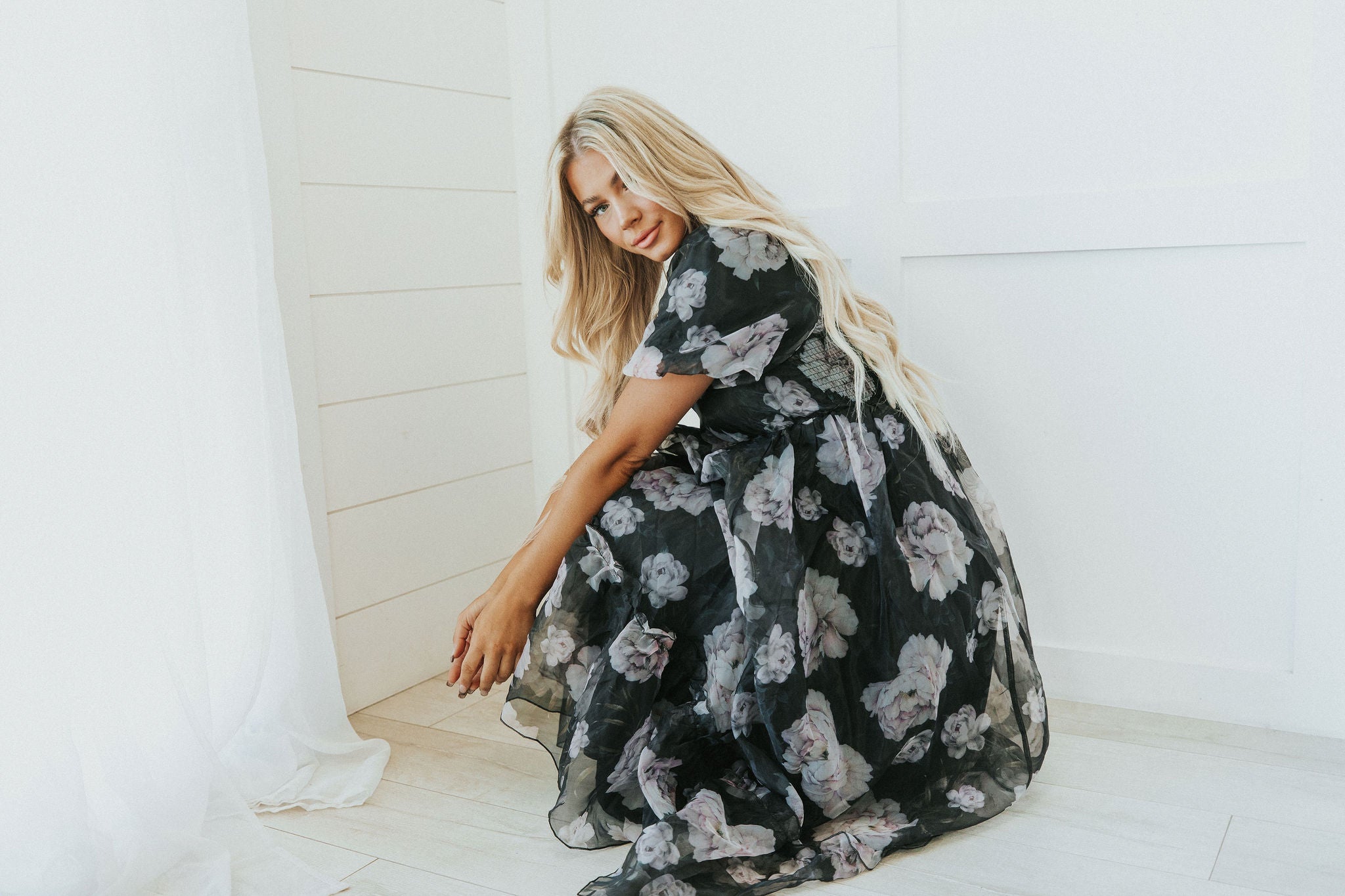 All Love Floral Puff Sleeve Dress