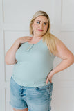 DOORBUSTER Deal! Dream Life Ribbed Tank in Mint
