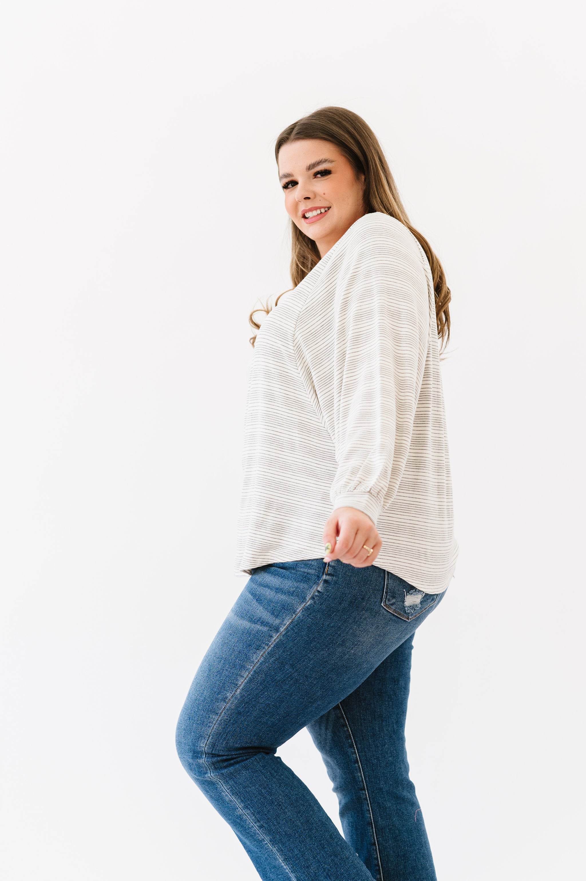 DOORBUSTER- This Is The Move Striped Top