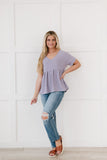 Wish You Would Babydoll Top- Lavender