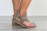 Sariah Leopard Print Sandals- Beige