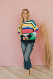 You Should Be Here Color Block Sweater