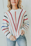 Feeling Fine Chevron Striped Sweater